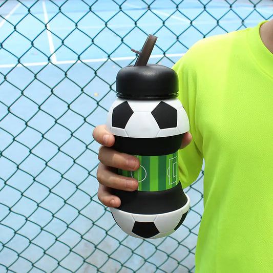 Foldable Soccer Ball Shaped Portable Water Bottle