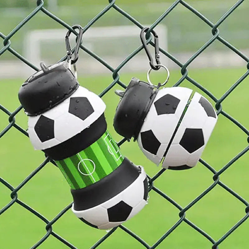 Foldable Soccer Ball Shaped Portable Water Bottle